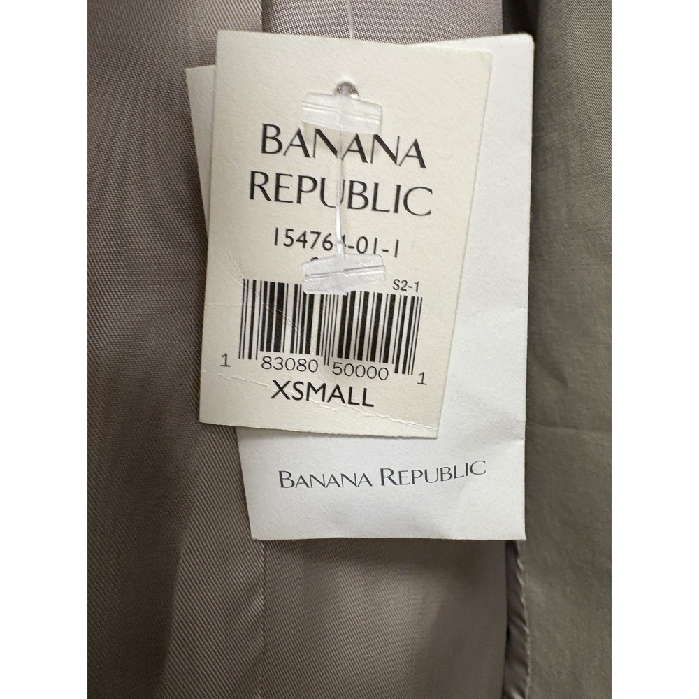 NWT Banana Republic Lightweight Khaki Trench Coat Sz XS Fits A Small - Picture 3 of 9
